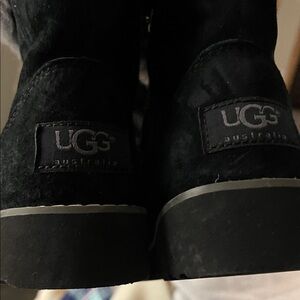 UGG Black and Gray Shearling Lined Footwear